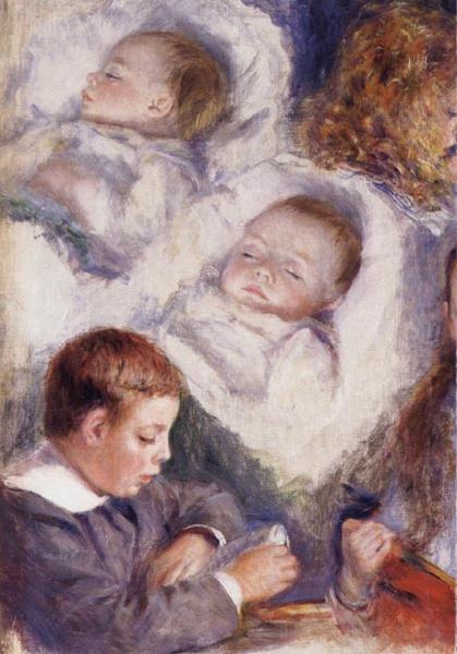 Pierre Renoir Studies of the Berard Children china oil painting image